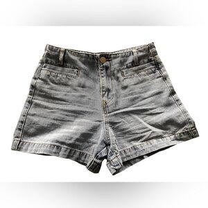 High-Rise Light Blue Denim Women’s Shorts